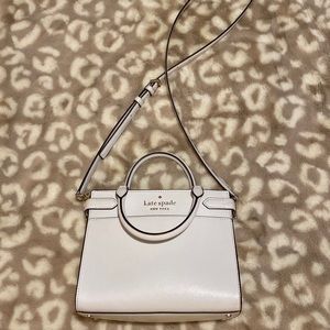 Kate Spade Staci Parchment White Medium Satchel Crossbody